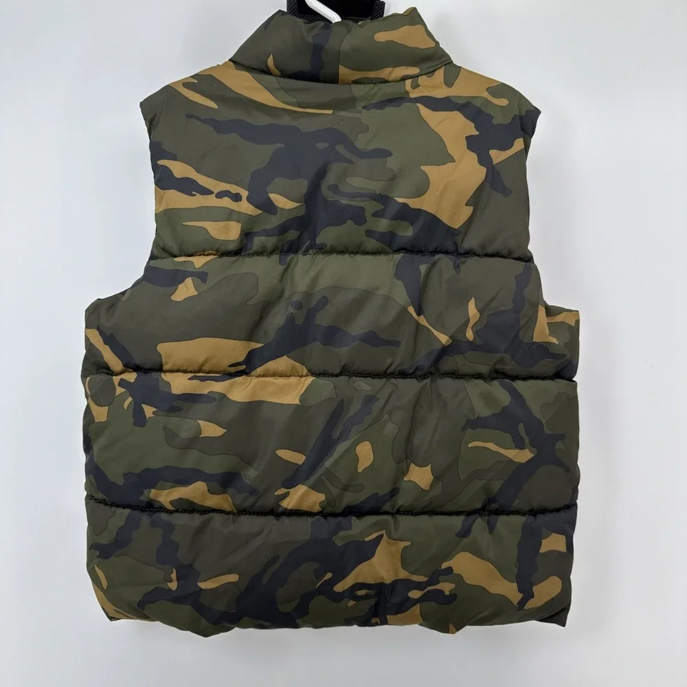 Old Navy Kids Full Zip Outdoor Puffer Jacket Camo Sleeveless Vest Size XS(5)‎